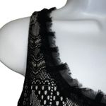 CAbi  Emily Floral Black Lace With  Champagne‎ Lining Chiffon Trim Top EUC XS Photo 3