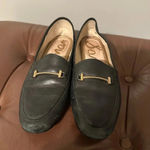 Sam Edelman Loafers Black Leather Gold Detail Size 5 Photo 2