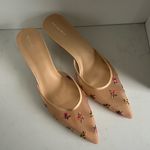 Reformation  Wilda Floral Pointed Toe Kitten Mule Photo 1