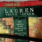 Ralph Lauren LAUREN WO SIZE 3X COTTON MODAL BLEND TOP RUFFLE ACCENT AZTEC PRINT Photo 5