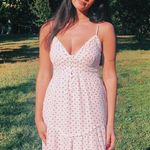 Princess Polly White Red Floral Sleeveless Ruffle Button Mini Slip Dress Size 4 Photo 0