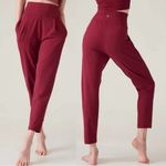 Athleta NWOT  Elation Pant Dressy Jogger Wine Dark Red Coffeeberry Size M Photo 1