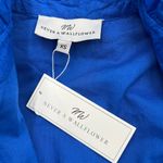 Never A Wallflower High Neck Dress Cobalt Blue Mini Cotton Windowpane Size XS Photo 2