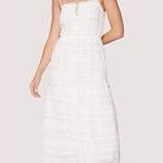 Lost + Wander Calla Lily White Tiered Midi Dress Sz Medium NWT Feminine Romantic Photo 0