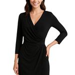 Jennifer Lopez JLO Black Belted Wrap Dress Large (L) Photo 0