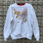 Vintage 90s Top Stitch by Morning Sun Fall Woods Riverside Cabincore Sweatshirt White Size L Photo 0