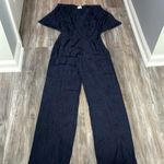 LPA  Jodie navy jacquard leopard jumpsuit Photo 8