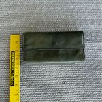 Vintage Amity Olive Green Leather Wallet Clutch Purse Photo 2