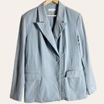 We Wore What Light Blue Peak Lapel Women’s Blazer Jacket Size Medium Photo 0
