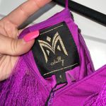 Milly NWT  Nuoir Metallic Fringe Minidress - Fuchsia Metallic Photo 4