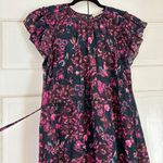 Ulla Johnson Arlene Midi Dress Midnight Floral Navy Pink Size 8 Cinchable Waist Photo 13