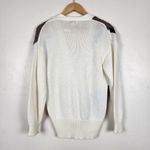 Vintage Spice of Life 80's Ivory Brown Knit Cardigan Sweater Women’s Western Size M Photo 1