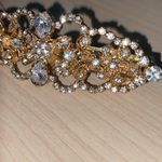 Bridal hair clip gold rhinestone‎ NeW fancy elegant accessories Photo 2