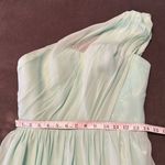 Women’s Green Chiffon One Shoulder Bridesmaid Dress Zip Up Back Size 6 Photo 7