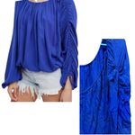 Free People  Women's Blue Off-Shoulder Top Photo 1