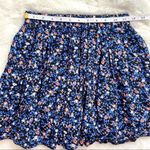 Forever 21 Blue Floral Flowy Skirt Photo 3