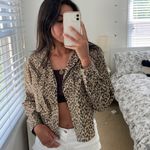 American Eagle Cheetah Cropped Jacket Photo 0