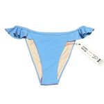 MINKPINK Revolve Spero Swim Bikini Bottoms Corn Blue Textured Ruffles XS NWT Photo 1