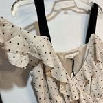 Lovers + Friends Polka Dot Mini Ruffle Beige Dress Size Small RN 132829 Photo 1