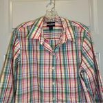 Westbound  Multicolor Plaid Print 3/4 Sleeve Button Up Blouse 16 Photo 5