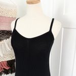 & Other Stories & Other Stories Ribbed Midi Dress Black Sz M Photo 3