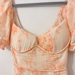 Olivaceous  Dress in Orange floral pattern Photo 1
