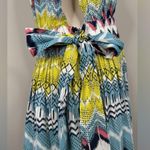 Gorgeous America and Beyond Chevron Pattern Beach Bathing Suit Coverup Dress Blue Size L Photo 7