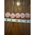 Elegant Pastel Pink Floral Blossom Crystal Statement Necklace silver Adjustable Photo 4