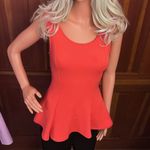 Chetta B Vibrant Coral Peplum Tank Photo 5