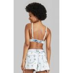 Wild Fable Triangle Cup Cotton Denim Tank Top -  Acid Wash Floral Size XS Photo 2