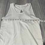 Athleta White Sleeveless Tank Top with Open Back; Medium Women's Photo 2