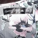 Crystal Doll Floral And Pinstriped Romper Photo 2