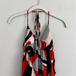 Forever 21 Y2K ORANGE AND BROWN FOREVER ABSTRACT HALTER NECK TANK TOP‎ Photo 3
