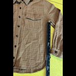 Boho Hippie Madewell Equestrian Western button Front thick Med Brown Photo 3