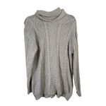 Babaton  Erickson Turtleneck Wool Cashmere Cable Knit Sweater Grey Womens Medium Photo 1