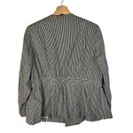 Lane Bryant Petite Gray & White Stripe Tie Front Blazer 18P Photo 1