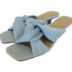 Splendid  Women's Hannah Kitten Heel Sandals Light Denim Blue Fabric‎ 8.5 M NWB Photo 0