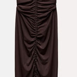 ZARA  Brown Cinched Dress Photo 0
