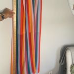 Essue  Multicolor Striped Maxi Dress Rainbow Criss Cross Back Lightweight Photo 6