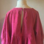 Free People Women's XS Pink Corduroy Puff Sleeve Tunic Top Photo 10