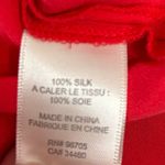 Rebecca Taylor  100% Silk Red shirt Dress size 2 simple classic Photo 5