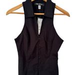 Urban Outfitters NWT Party Girl Sleeveless Shirt Vest XXS Black 90s Y2K Academia Photo 3