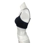 Weekday Ophelia Black Soft Ribbed Knit Spaghetti Strap Scoop Neck Bra Size L Photo 1