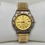 Vintage Gruen sport since 1874 date watch gold tone 37mm rotating bezel running Photo 0