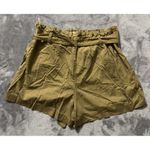 Madewell  Women's High Rise Paperbag Linen Blend Shorts Khaki Brown Size 10‎ Photo 7