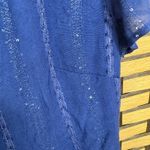 Soft Surroundings  Blue Kara Shimmer Dress Size Medium Petite‎ Photo 6