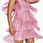 Pink Sequin Flapper Dress Size L Photo 0