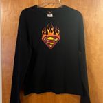 Jerry Leigh Warner Bros Superman Flames DC Comics Shirt Women’s Super Hero Graphic Tee XXL Photo 1