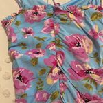 ZARA Blue Floral Sinched Dress Photo 6