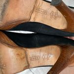 Steve Madden open toe leather heels black w/tan heels and soles sz 8 Photo 8